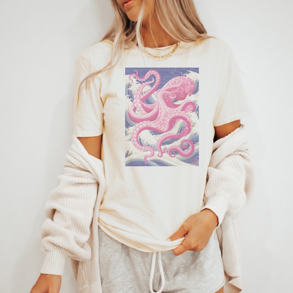 Octopus Art Boho Tee – Nature Inspired Graphic Shirt